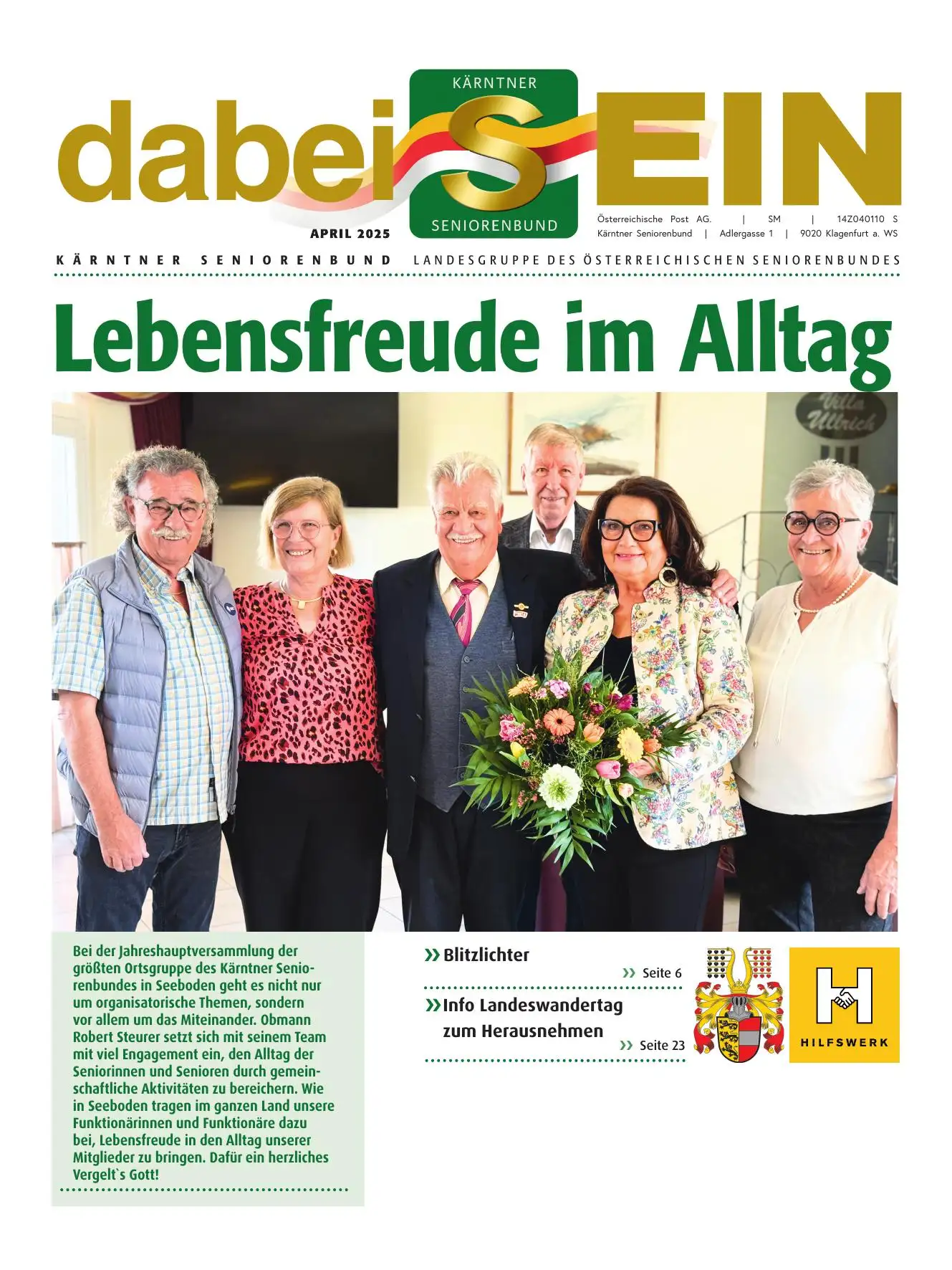 Titelseite Zeitschrift dabeiSein April 2025