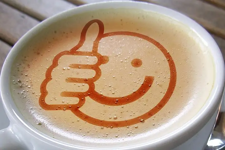 Kaffee mit Smiley